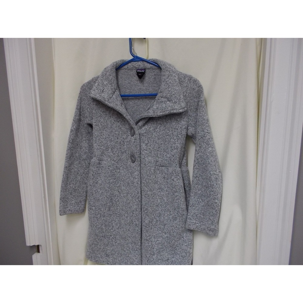 Patagonia Girls Better Sweater Fleece Button Front Coat Jacket Gray Size M 10